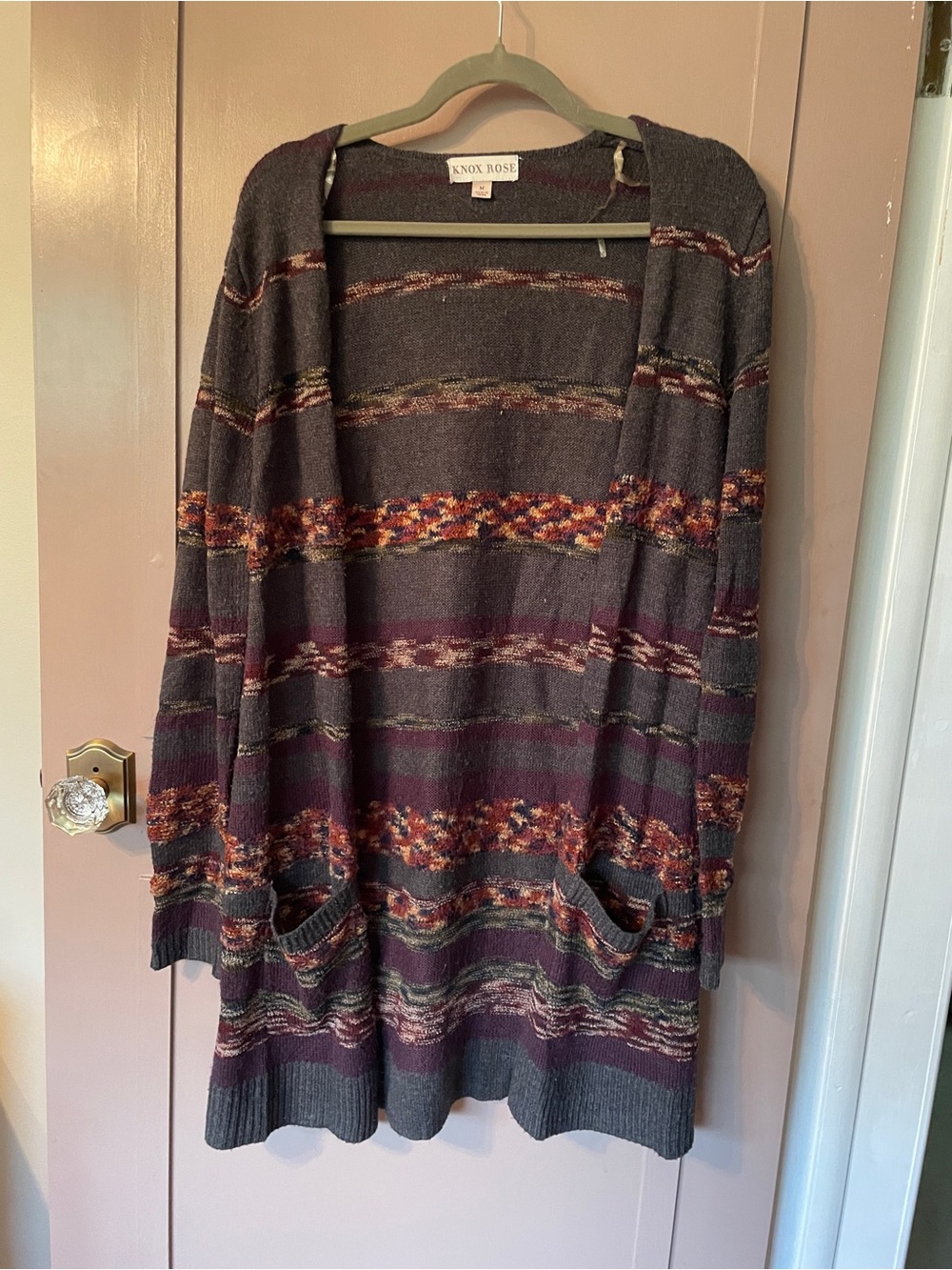 Knox Rose Women's Striped Cardigan